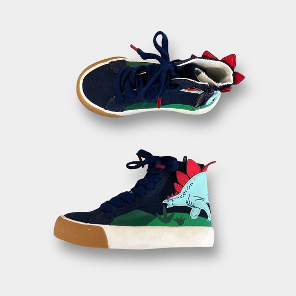 Mini Boden Other - Mini Boden Novelty High Tops College Navy Dinosaur Size 9